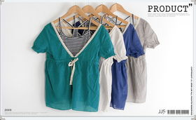 日韩活力V领雪纺超值两件套 四色演绎春夏新风尚